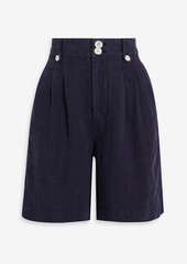 Alex Mill - Drill pleated linen shorts - Blue - US 0
