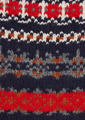 Alex Mill - Fair Isle jacquard-knit wool-blend scarf - Blue - OneSize