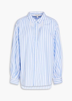 Alex Mill - Kit pintucked striped cotton-poplin shirt - Blue - L