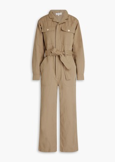Alex Mill - Mel belted cotton and linen-blend twill jumpsuit - Neutral - XS