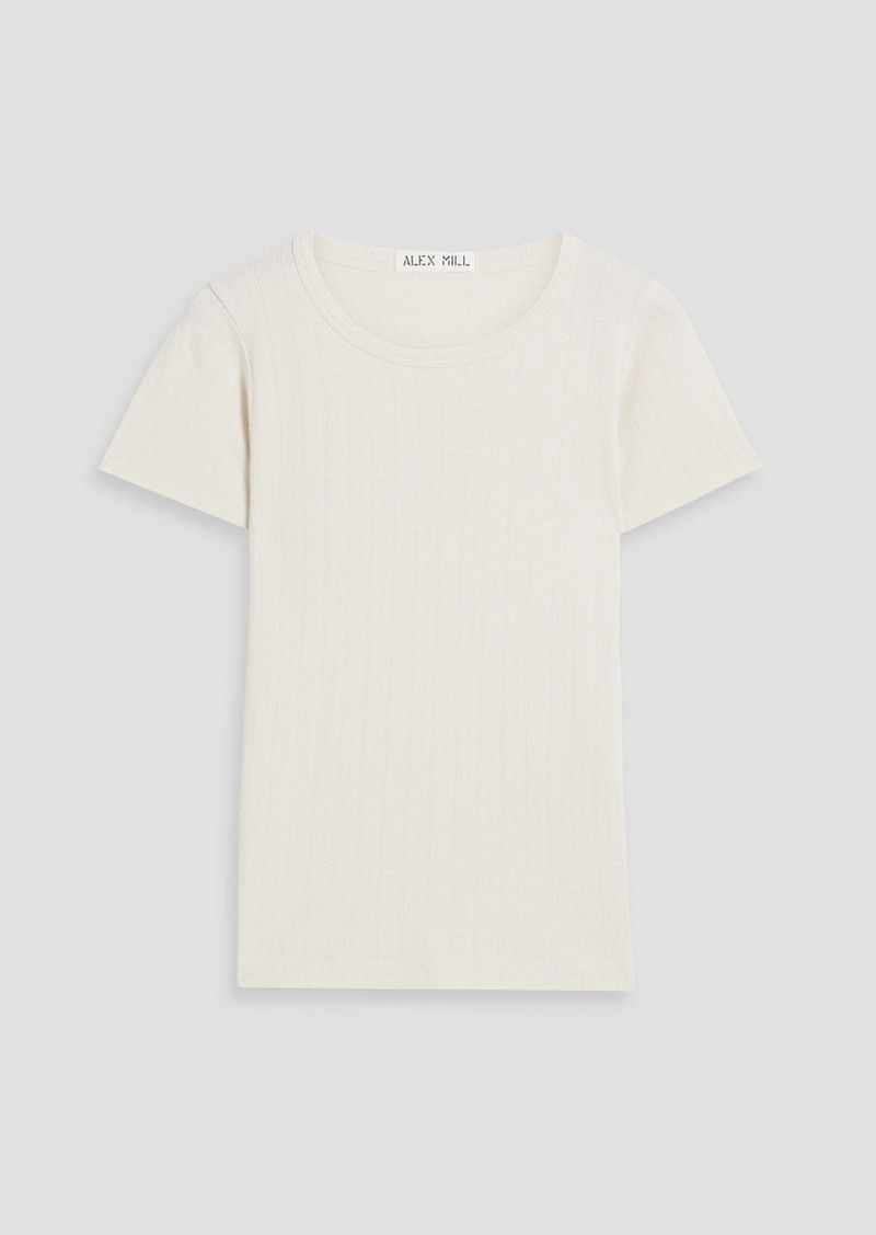 Alex Mill - Pointelle-knit cotton T-shirt - White - L