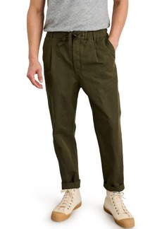 Alex Mill Drawstring Pleated Crop Pants in Military Olive at Nordstrom