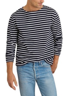 Alex Mill Men's Deck Stripe Long Sleeve Cotton T-Shirt in Dark Navy/natural at Nordstrom