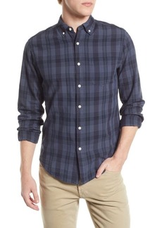 Alex Mill Mill Plaid Cotton Button-Down Shirt in Navy Madras at Nordstrom