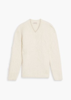 Alexa Chung AlexaChung - Hampton brushed alpaca-blend sweater - White - XS