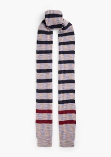 Alexa Chung AlexaChung - Striped wool-blend scarf - Purple - OneSize