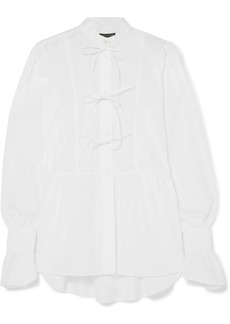 Alexa Chung Bow-detailed Cotton-poplin Blouse