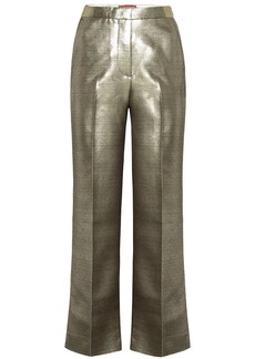 Alexa Chung Metallic high-rise straight pants