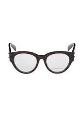 Alexander McQueen 51MM Cat Eye Optical Glasses