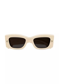 Alexander McQueen 51MM Spike Studs Rectangular Sunglasses