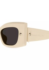 Alexander McQueen 51MM Spike Studs Rectangular Sunglasses