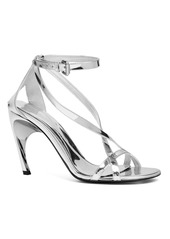 Alexander McQueen 95mm Armadillo Metallic Leather Sandals