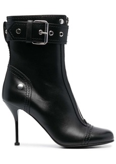 Alexander McQueen buckle-detail 90mm leather boots