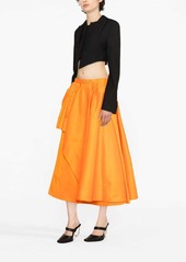 Alexander McQueen draped A-line skirt