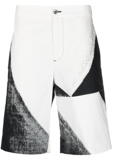 Alexander McQueen abstarct-print cotton Bermuda shorts