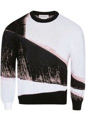 Alexander McQueen abstract-print knit jumper