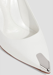 Alexander McQueen - Embellished leather pumps - White - EU 37