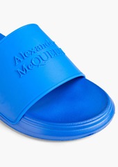 Alexander McQueen - Embossed rubber slides - Blue - EU 35