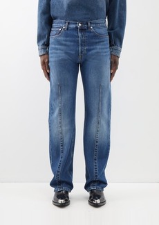 Alexander Mcqueen - Front-stitch Straight-leg Jeans - Mens - Mid Denim