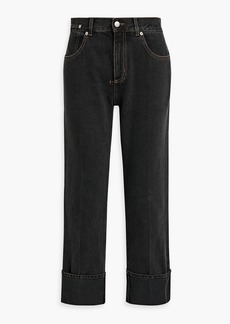 Alexander McQueen - High-rise straight-leg jeans - Black - 31