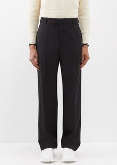 Alexander Mcqueen - High-rise Wool-grain De Poudre Trousers - Mens - Black