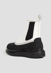 Alexander McQueen - Hybrid two-tone leather Chelsea boots - White - EU 41.5