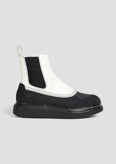 Alexander McQueen - Hybrid two-tone leather Chelsea boots - White - EU 41.5