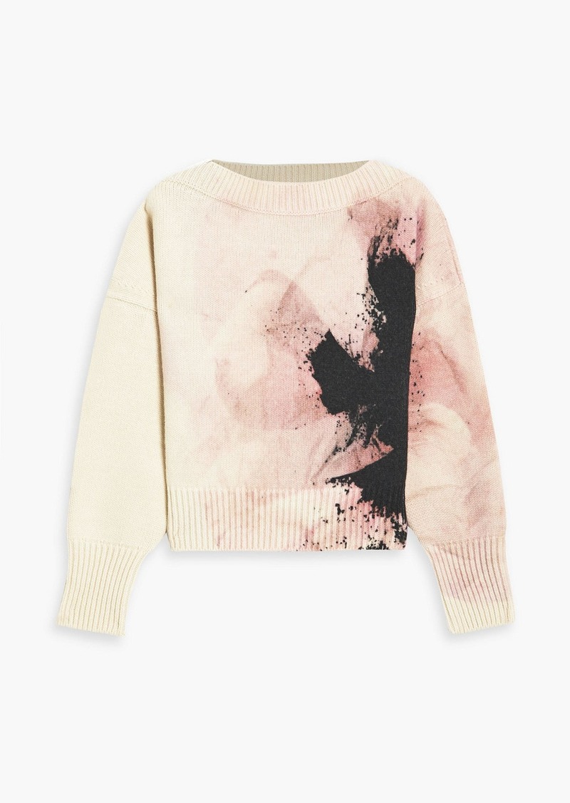 Alexander McQueen - Jacquard-knit wool-blend sweater - Pink - S