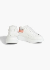 Alexander McQueen - Larry croc-effect and smooth leather sneakers - Orange - EU 36