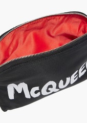 Alexander McQueen - Logo-print faille cosmetics case - Black - OneSize