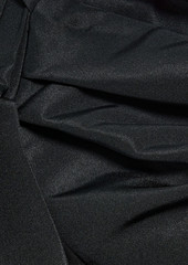 Alexander McQueen - One-sleeve jersey-paneled faille peplum top - Black - IT 38