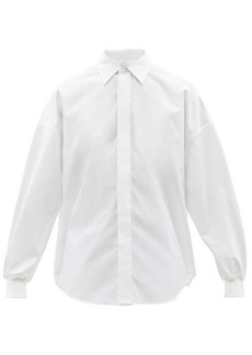 Alexander Mcqueen - Ribbed-cuff Cotton-poplin Shirt - Mens - White