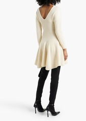Alexander McQueen - Ribbed wool and cashmere-blend mini dress - White - XXS