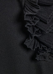 Alexander McQueen - Ruffled stretch-knit dress - Black - L