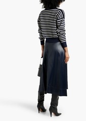 Alexander McQueen - Striped wool and cotton-blend cardigan - Blue - XXS