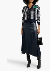 Alexander McQueen - Striped wool and cotton-blend cardigan - Blue - XXS