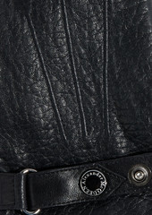 Alexander McQueen - Textured-leather gloves - Black - 8.5