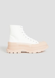 Alexander McQueen - Tread Slick leather ankle boots - White - EU 40