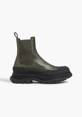 Alexander McQueen - Tread Slick leather Chelsea boots - Green - EU 38.5