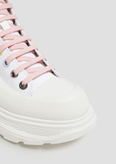 Alexander McQueen - Tread Slick rubber and canvas high-top sneakers - White - EU 37