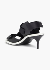 Alexander McQueen - Webbing and leather slingback sandals - Black - EU 36