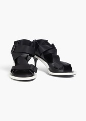 Alexander McQueen - Webbing and leather slingback sandals - Black - EU 36