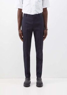 Alexander Mcqueen - Wool-gabardine Suit Trousers - Mens - Navy