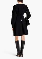 Alexander McQueen - Zip-embellished knitted mini dress - Black - S