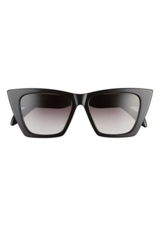Alexander McQueen 54mm Gradient Cat Eye Sunglasses
