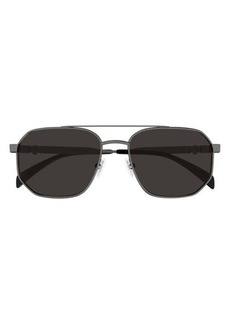 Alexander McQueen 58mm Pilot Sunglasses