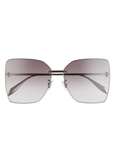 Alexander McQueen 63mm Oversize Gradient Square Sunglasses