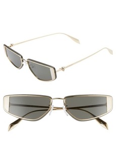 Alexander McQueen 66mm Oversize Rectangular Sport Sunglasses