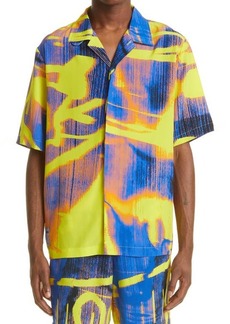 MCQ Abstract Print Camp Shirt in Nautica at Nordstrom