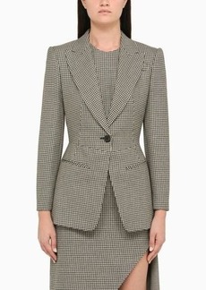 Alexander McQueen and ivory houndstooth jacket